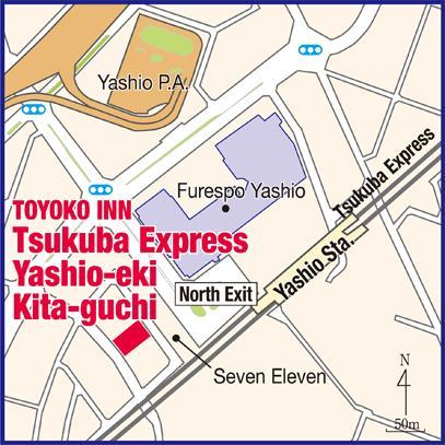 Toyoko Inn Tsukuba Express Yashio-Eki Kita-Guchi Buitenkant foto